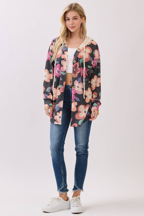 Daisy Doo Retro Hooded Shacket