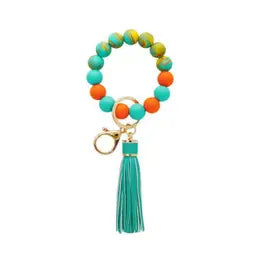 Beaded or Non Beaded Key Ring Wallet Bracelet