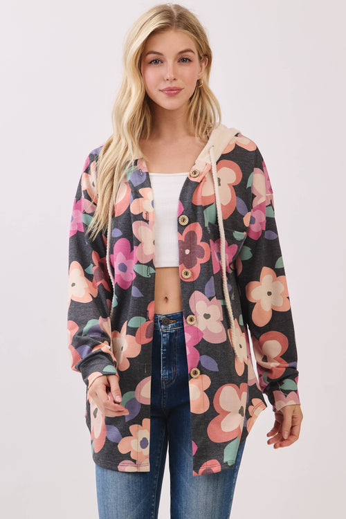 Daisy Doo Retro Hooded Shacket