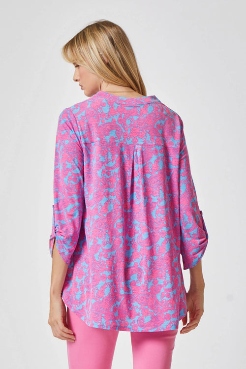 LIZZY MEDALLION Wrinkle Free Blouse