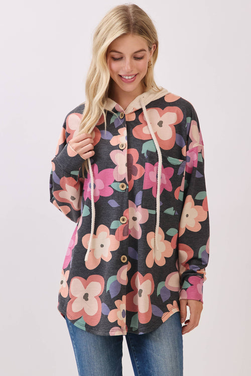 Daisy Doo Retro Hooded Shacket
