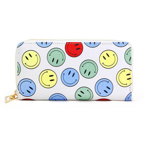 Colorful Smiley Faces Wallet