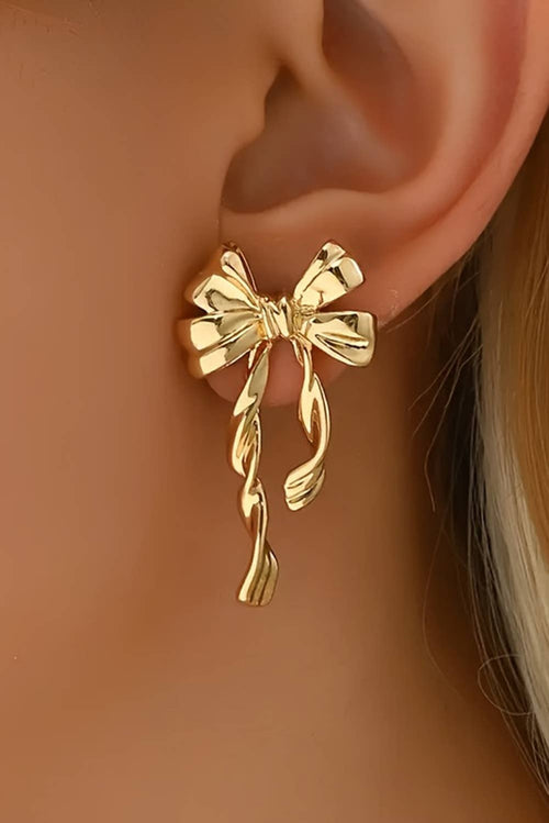 LDC BowKnot Plated Alloy Stud Earrings