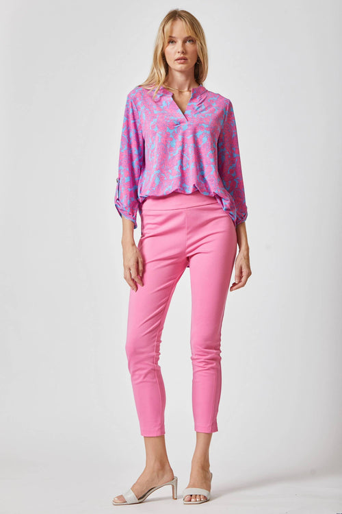 LIZZY MEDALLION Wrinkle Free Blouse