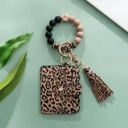 Beaded or Non Beaded Key Ring Wallet Bracelet