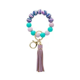 Beaded or Non Beaded Key Ring Wallet Bracelet