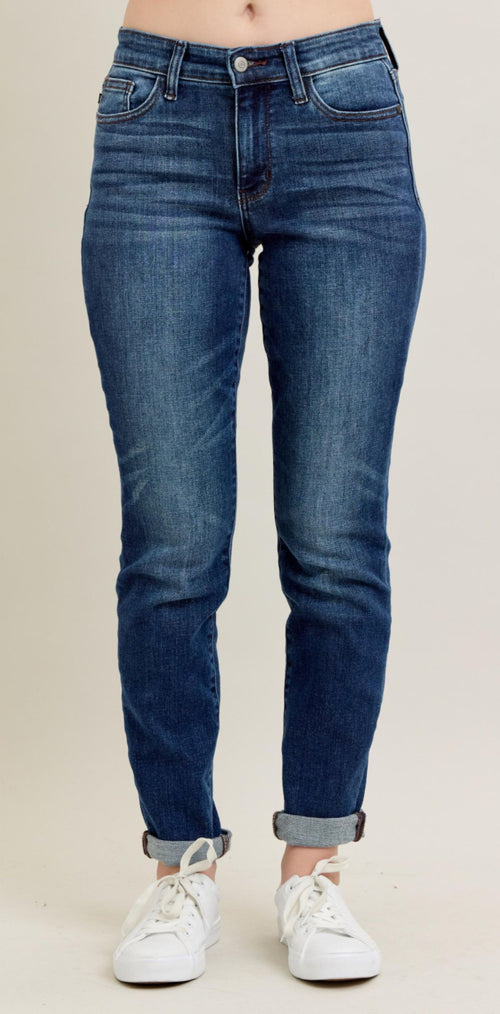 Judy Blue To The Core Cuffed Slim Jean