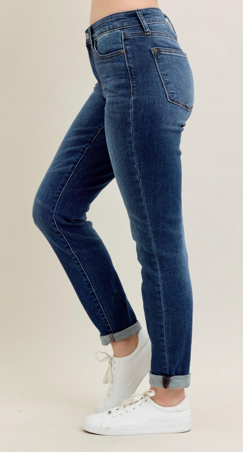 Judy Blue To The Core Cuffed Slim Jean