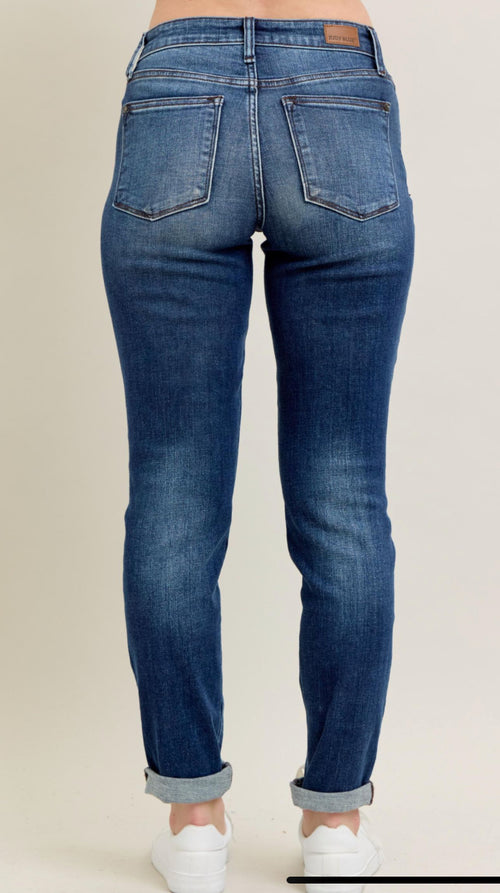 Judy Blue To The Core Cuffed Slim Jean