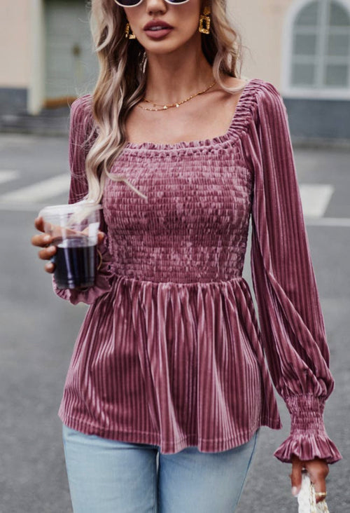 My Mysterious Side Velvet Top