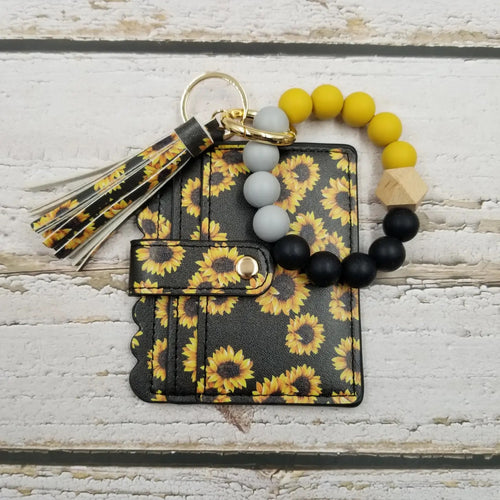 Beaded or Non Beaded Key Ring Wallet Bracelet