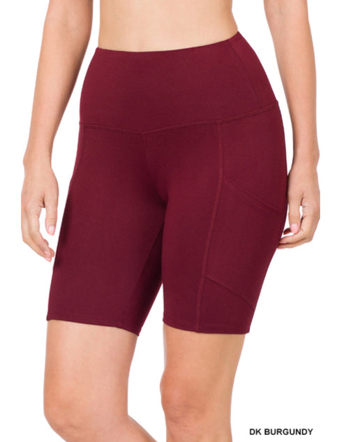 Zenana Biker Shorts with Pocket