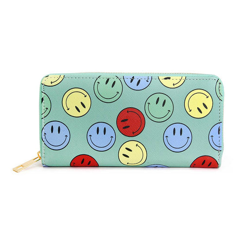 Colorful Smiley Faces Wallet