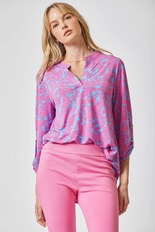 LIZZY MEDALLION Wrinkle Free Blouse