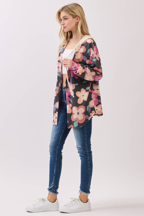 Daisy Doo Retro Hooded Shacket