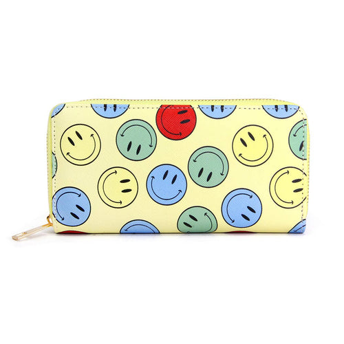 Colorful Smiley Faces Wallet