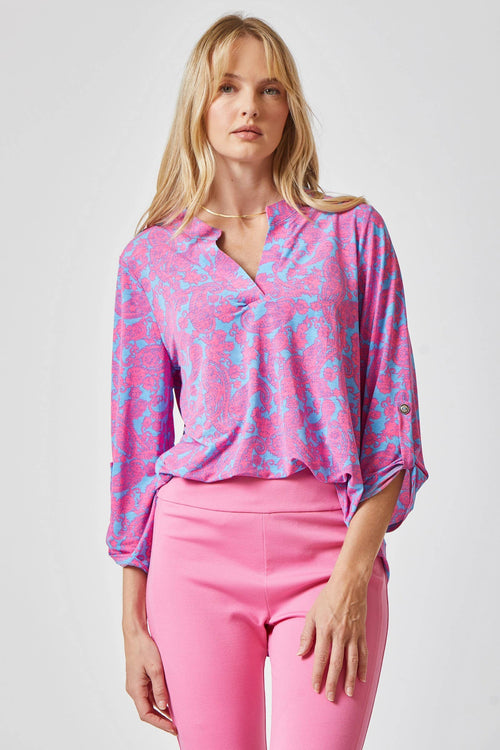 LIZZY MEDALLION Wrinkle Free Blouse