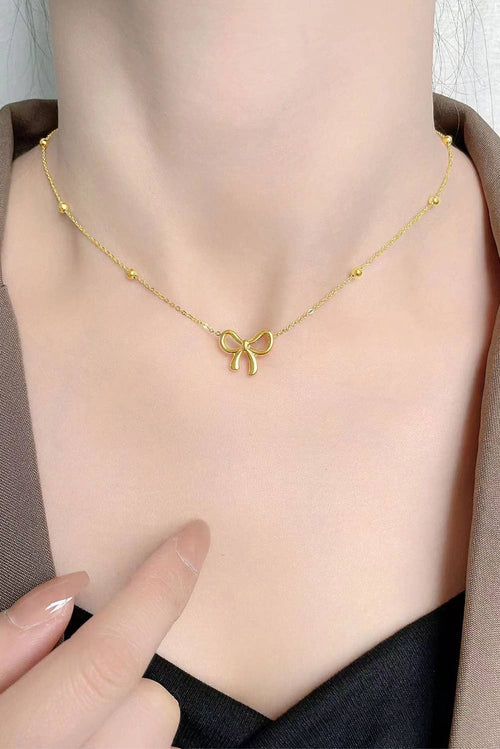 LDC Bowknot Pendant Choker Necklace
