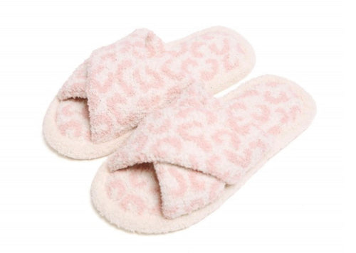 Comfy Luxe Animal Print Slide on Slippers