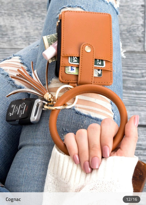 Beaded or Non Beaded Key Ring Wallet Bracelet