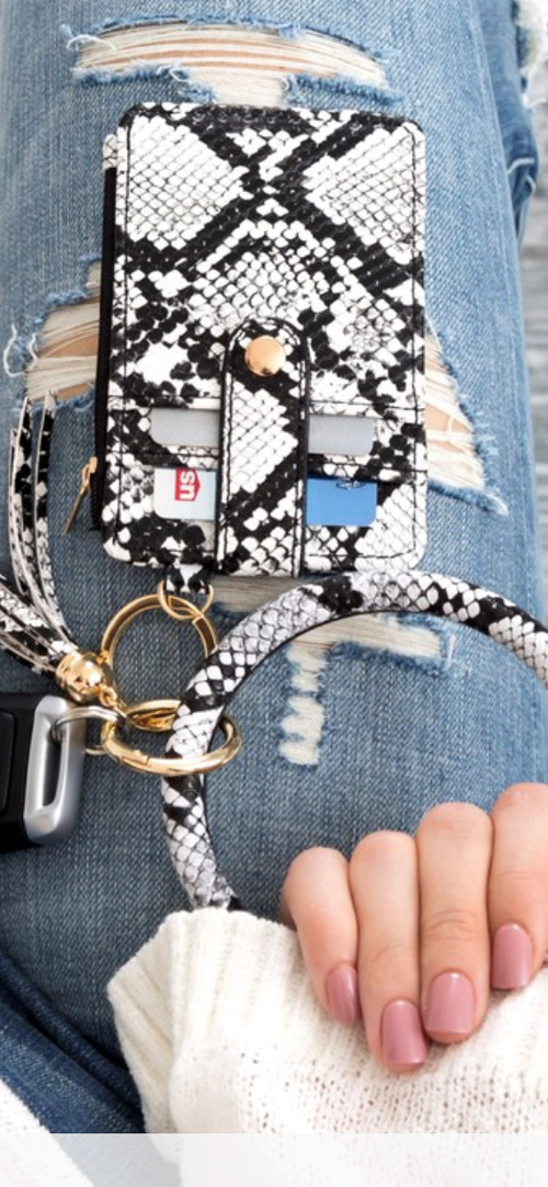 Beaded or Non Beaded Key Ring Wallet Bracelet