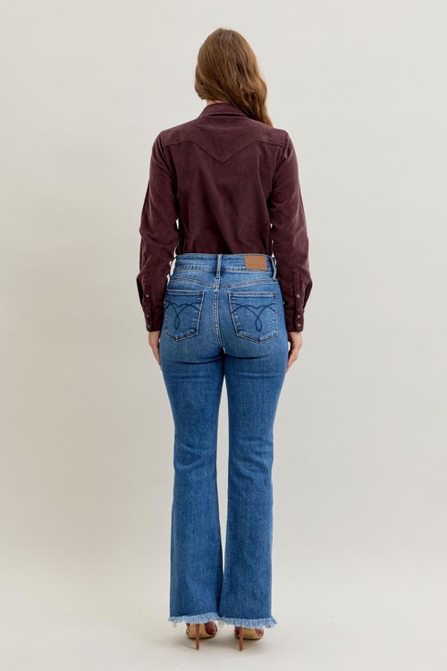 Judy Blue Double Button Boot Scootin' Jeans