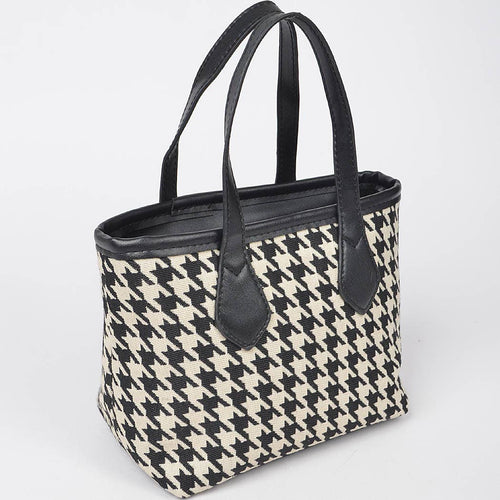 Houndstooth Lovin' Tweed Small Tote Bag
