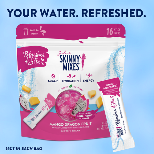 Jordans Skinny Refresher Stix 16 ct - Mango Dragon Fruit
