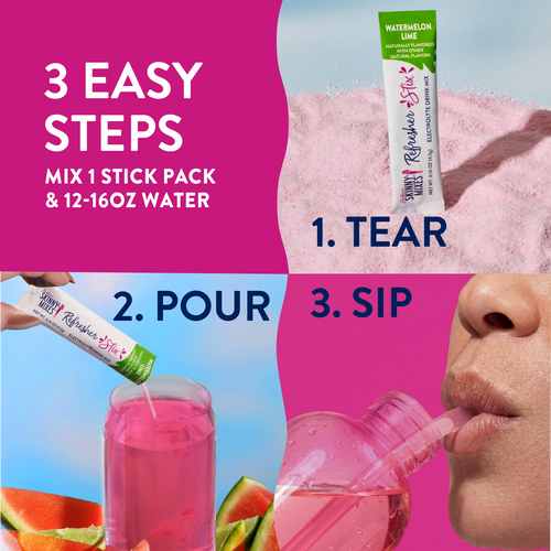 Jordan’s Refresher Stix 16 ct - Watermelon Lime