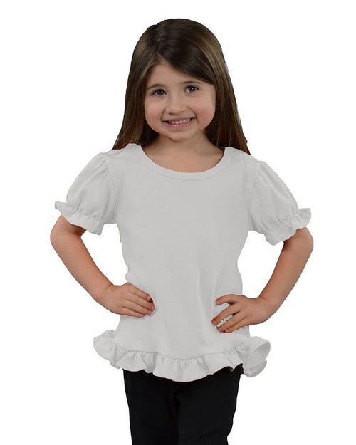 Infant Toddler Short Sleeve Girls Ruffle Top Frill
