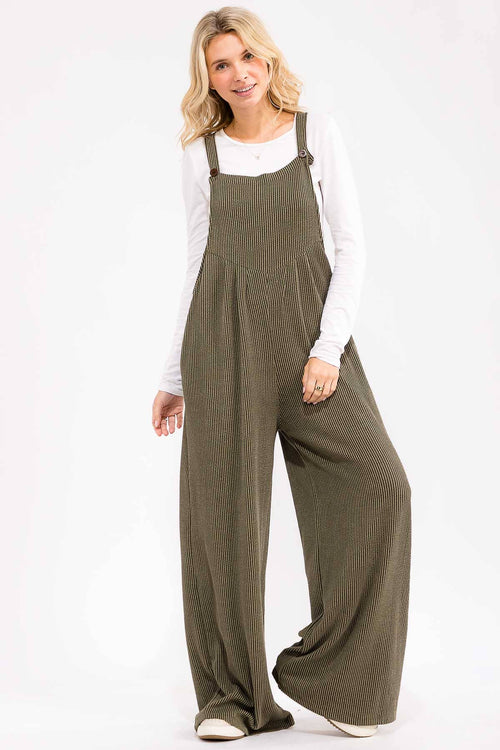 Ribbin’ it Up Wide Leg Overall Jumpsuit