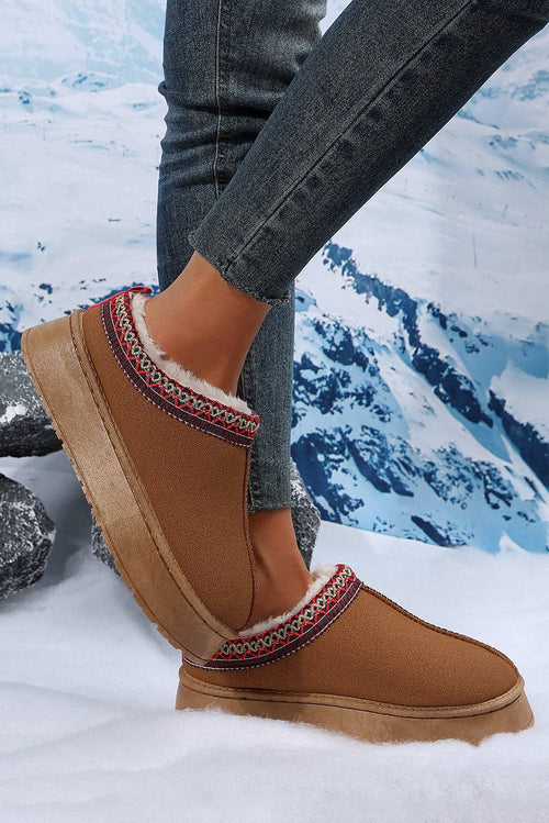 Fireside  Suede Plush Lined Snow Boots