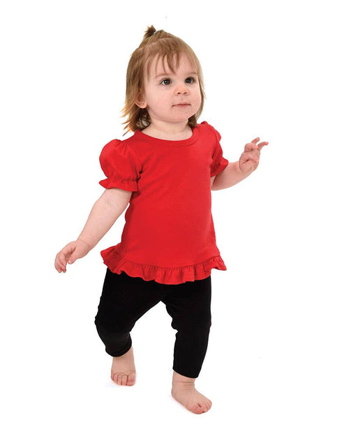 Infant Toddler Short Sleeve Girls Ruffle Top Frill
