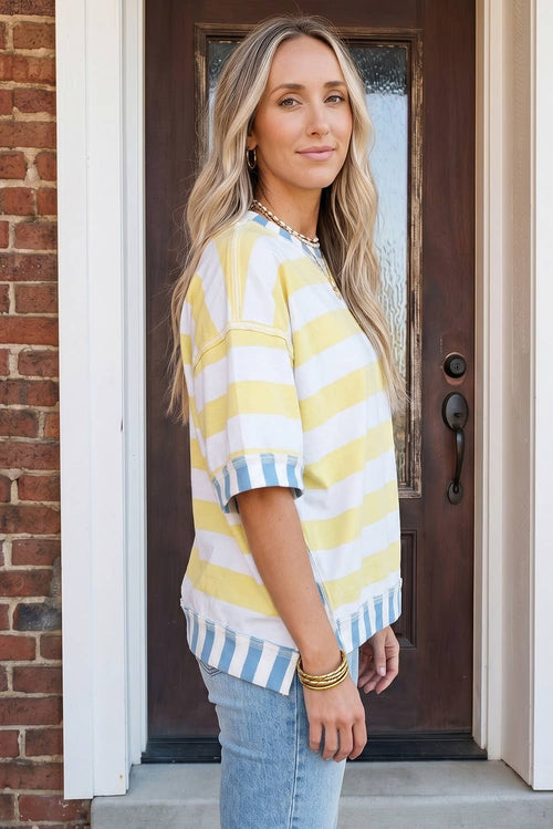 Summer Carousel Exposed Seam Top