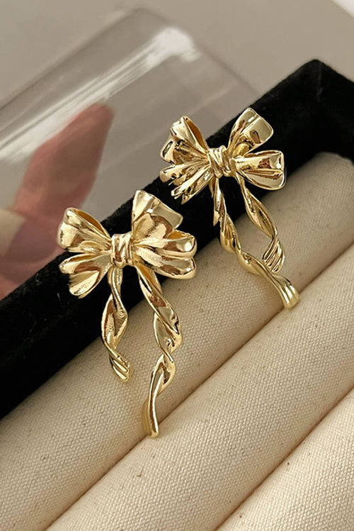 LDC BowKnot Plated Alloy Stud Earrings