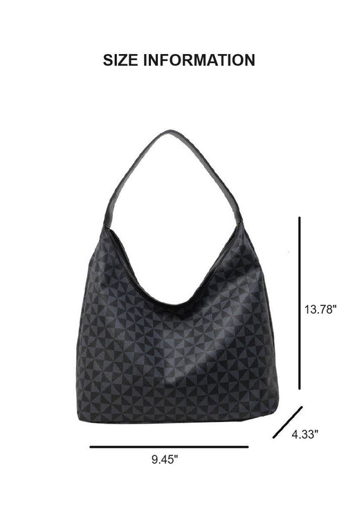 Geo Boho Hobo Shoulder Tote Bag