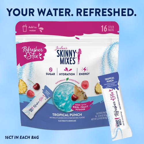 Jordans Skinny Refresher Stix 16 ct - Tropical Punch