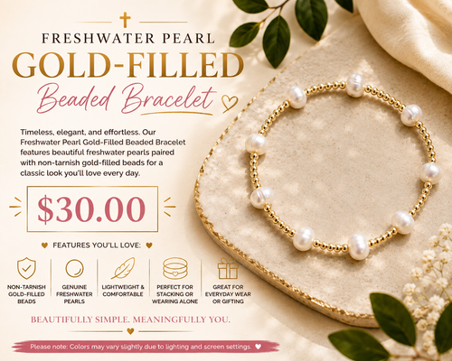 Freshwater Pearl &amp; Gold-Filled Beaded Bracelet