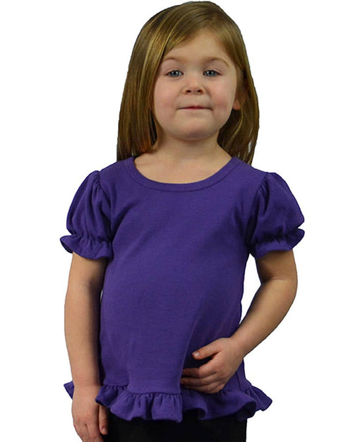 Infant Toddler Short Sleeve Girls Ruffle Top Frill