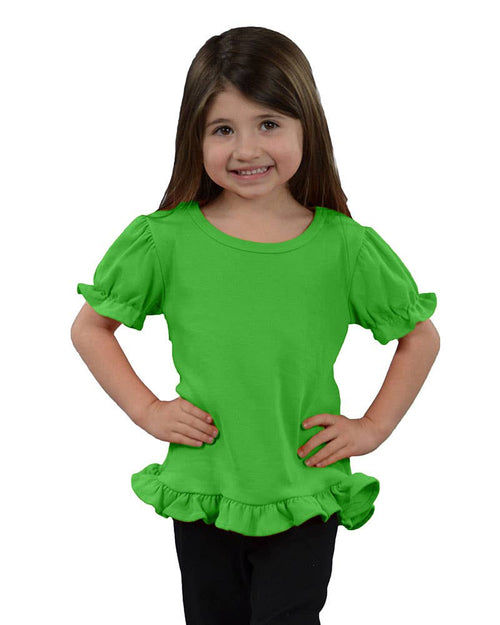 Infant Toddler Short Sleeve Girls Ruffle Top Frill