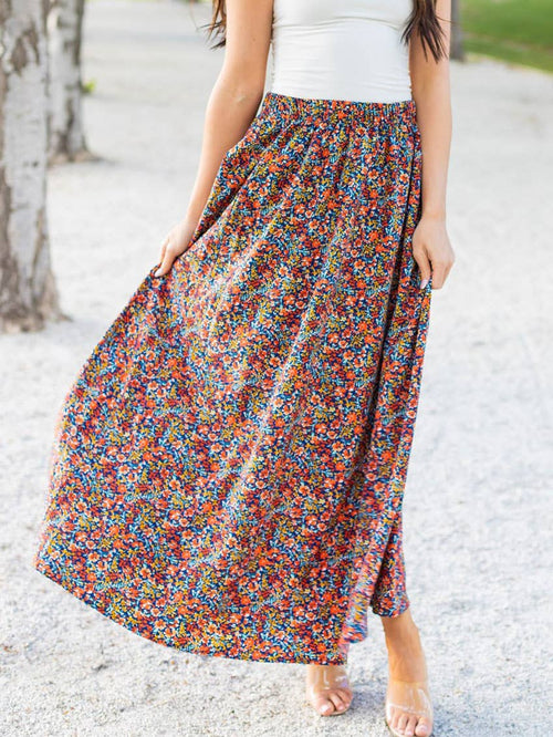 Field of Dreams Floral Maxi Skirt
