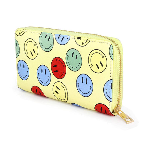 Colorful Smiley Faces Wallet