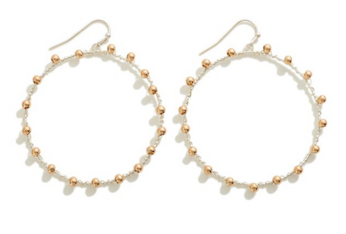 Dainty Circular Drop Earrings