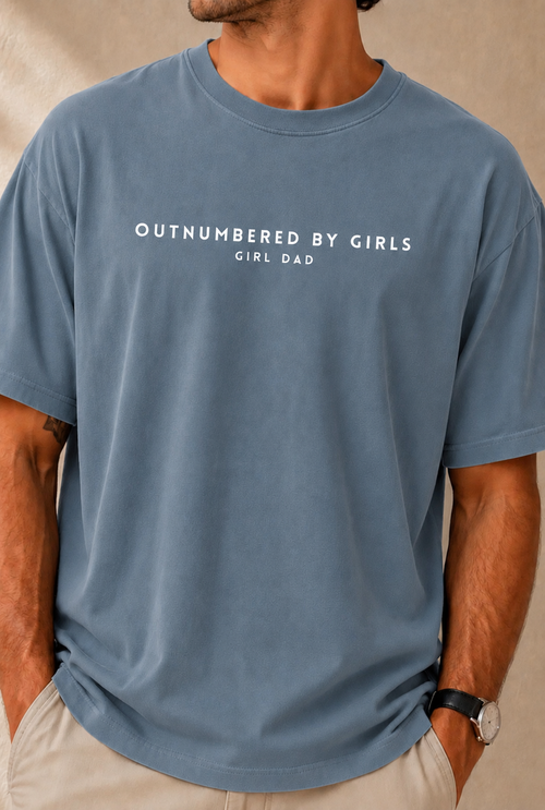 Outnumbered Girl Dad Tee