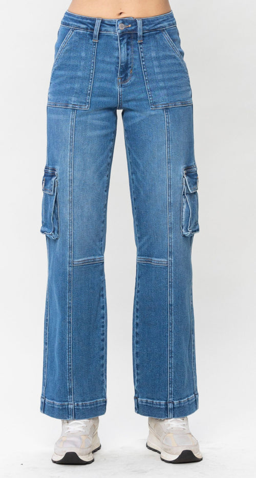 Judy Blue Pocket Full of Sunshine Cargo Jeans