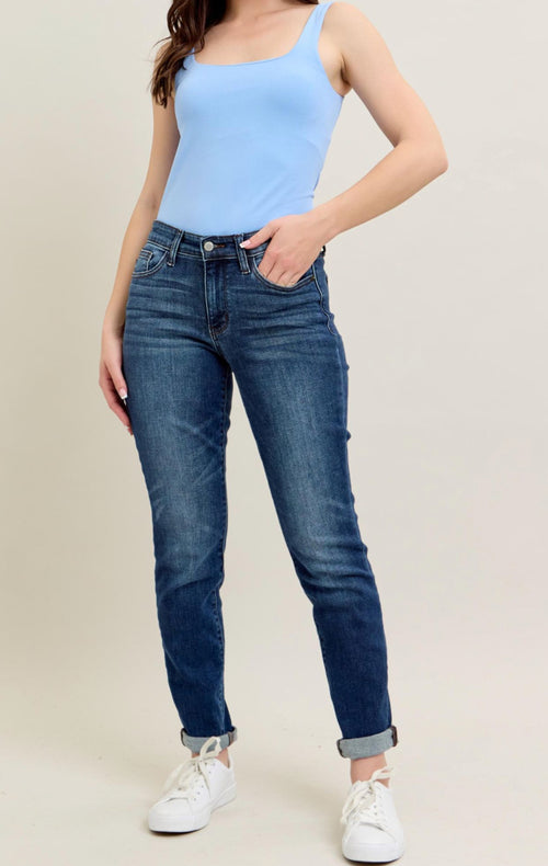 Judy Blue To The Core Cuffed Slim Jean