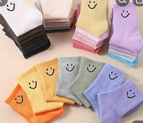 Smiley Crew Socks