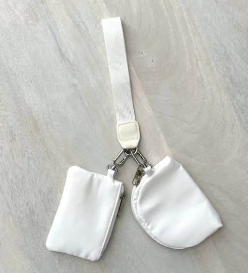 Dual Pouch Wristlet Keychain Wallet