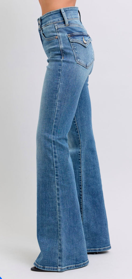 Judy Blue Fancy Bottoms Flare Jeans