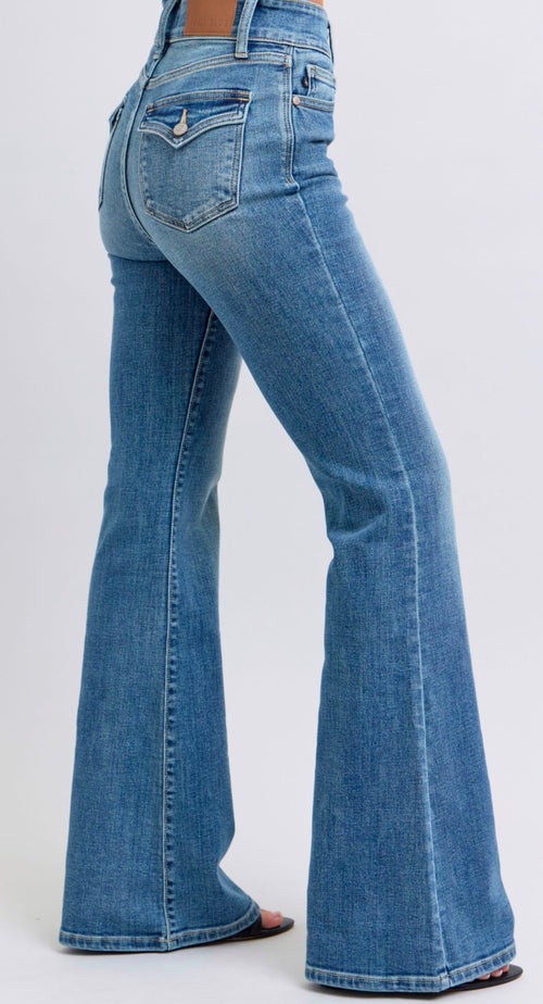 Judy Blue Fancy Bottoms Flare Jeans